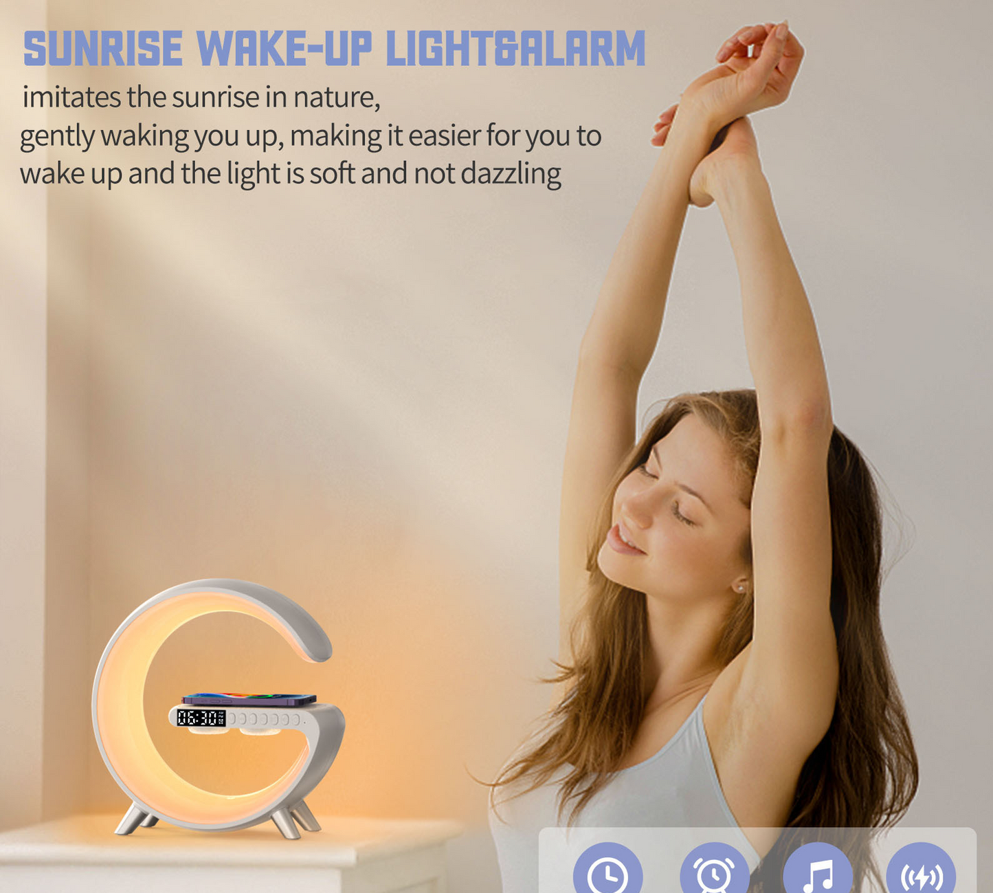 Night Light Wireless Charging Speaker