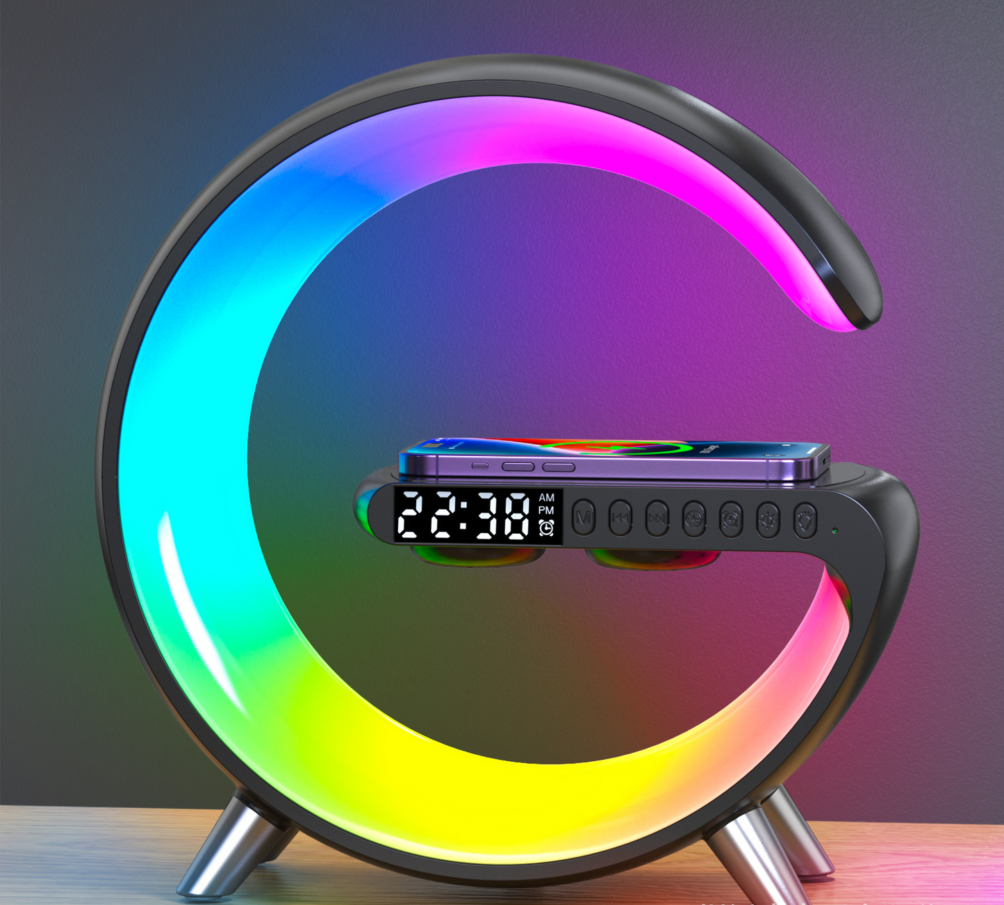 Night Light Wireless Charging Speaker